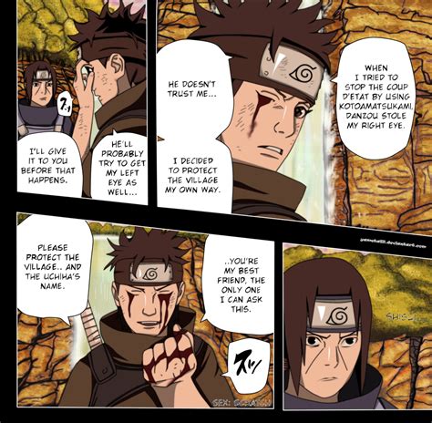 Shisui's last words manga panels by YameGero on DeviantArt