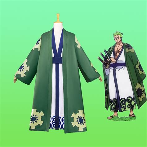 Roronoa Zoro Full Set Roronoa Zoro Kimono Cosplay Wafuku Etsy Nederland