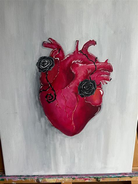 Heart Anatomy Painting - Etsy