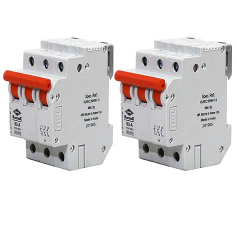 Hpl Rakshak Miniature Circuit Breakers Mcb Isolator A Three Pole