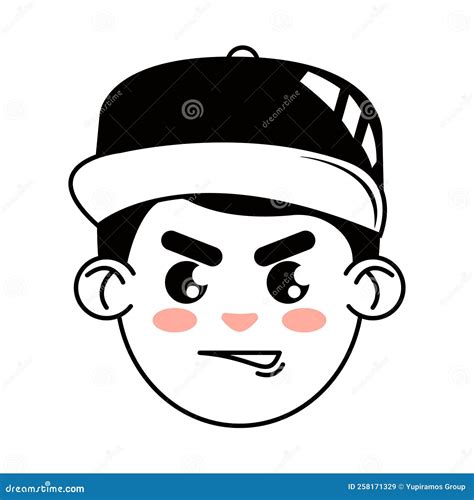 Angry boy face stock vector. Illustration of young, emotion - 258171329