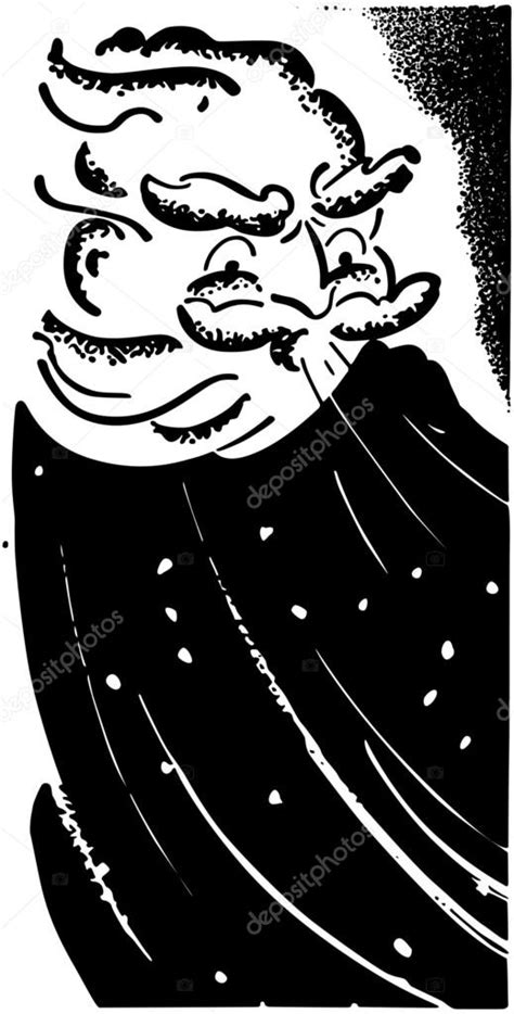 Image of old man winter | Old Man Winter — Stock Vector © RetroClipArt #55666401