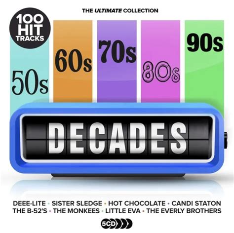 Decades 50s 60s 70s 80s 90s Cd 2021 New Sealed 5 Disc Album Box Set