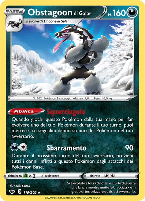 Obstagoon di Galar Spada e Scudo 119 Pokémon Central Wiki