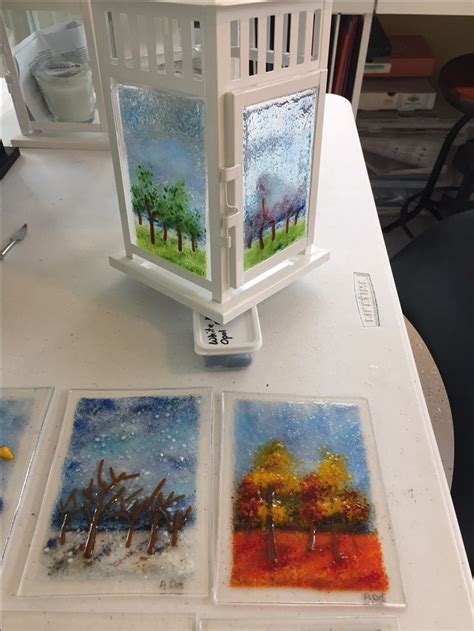 Work By Annie Dotzauer I Started To Make Lanterns For Friends This One Has The Four Seasons On