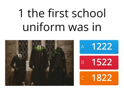 History of school uniforms in the UK - Quiz