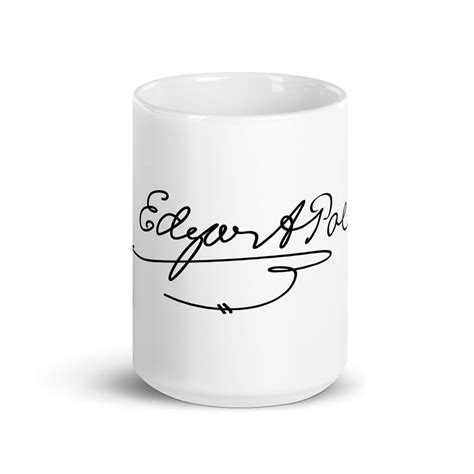 Edgar Allan Poe Signature White Glossy Mug - Etsy