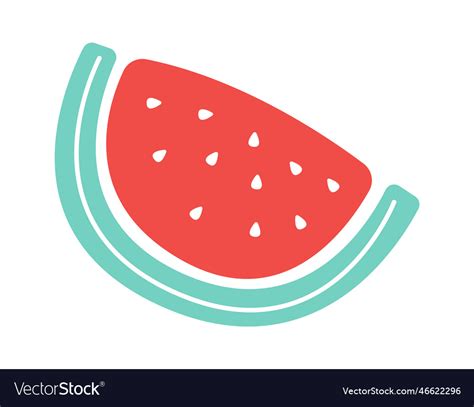 Watermelon fruit slice Royalty Free Vector Image