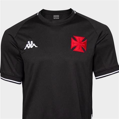 Camisa Vasco Inserts Kappa Masculina Preta