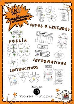 PACK de 20 Organizadores gráficos interactivos by missmariangeles