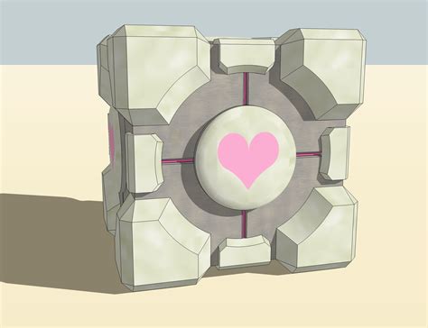 Free Obj Model Weighted Companion Cube Portal