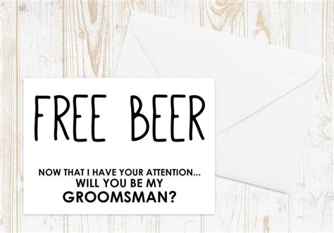 Funny Groomsman Card Groomsman Proposal Card Best Man - Etsy