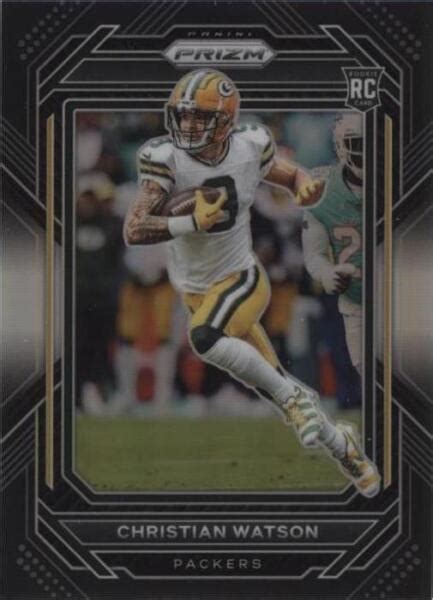 2022 Panini Chronicles Prizm Black Silver PB 18 Christian Watson RC