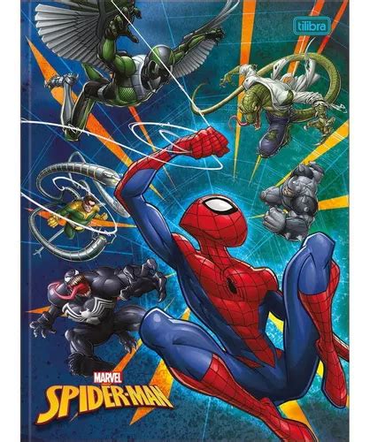 Caderno Escolar Brochura 1 4 80 Fls Homem Aranha Tilibra Parcelamento