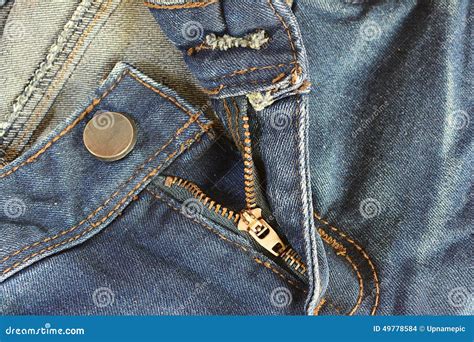 Jeans Zipper Open. Stock Photo - Image: 49778584