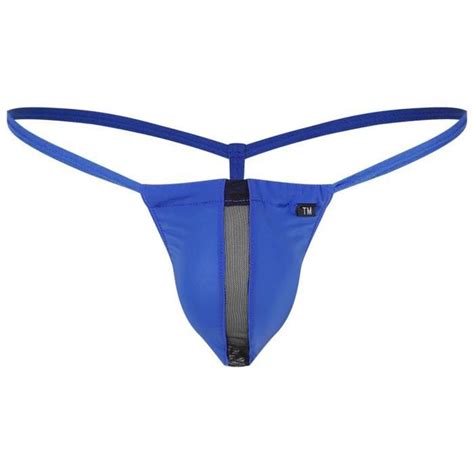 IEFIEL Mini String Ficelle pour Homme Thong Sexy Micro Bikini Sous Vêtement T Back Tanga Briefs
