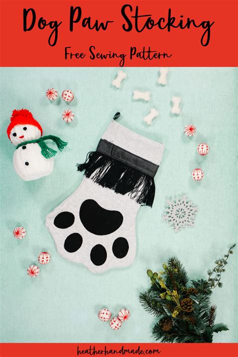 Free Dog Paw Stocking Pattern • Heather Handmade