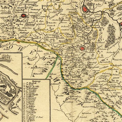 Historical Map Of Silesia Around 1741 Reprint Of The Map Etsy