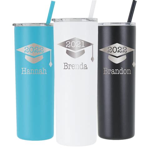 Graduation Tumbler Gift Cup Details Laser Engraved 20 Oz Double