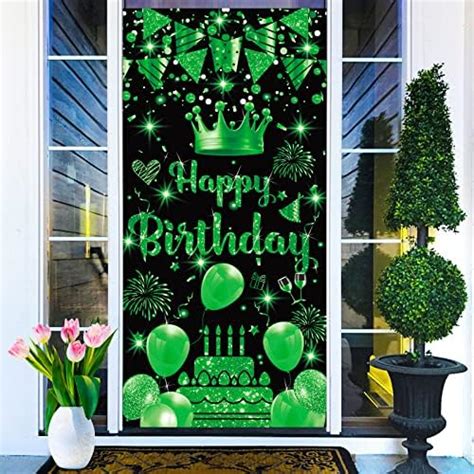 Amazon Green Black Gold Happy Birthday Yard Banner Green Black