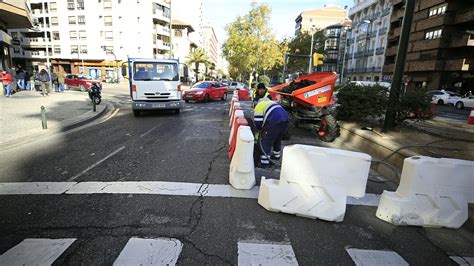 Restricciones de tráfico en el paseo de Sagasta a partir del lunes