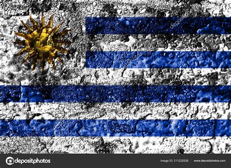 Grunge Uruguay Oxidado Bandera Textura Metálica Fondo Metal Óxido