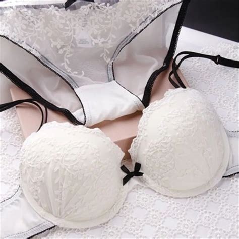 Women Push Up Padded Bras Sets Lingerie Bras Panties Lace Floral