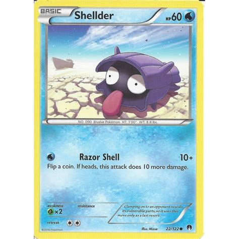 Pokemon Trading Card Game Shellder Common Card Xy Xy