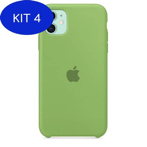 Kit 4 Capa Case Silicone Para Iphone 11 Verde Abacate No Shoptime