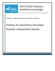 PP A1 MORALES PEREZ docx PSY475 256 Pruebas y medición en