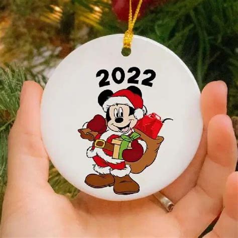 Mickey Mouse Christmas Christmas Ceramic Ornament Designed & Sold By ...