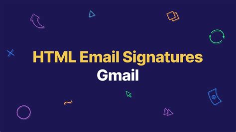 How To Create Custom Html Email Signatures In Gmail Youtube