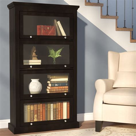 Black Bookcases With Glass Doors