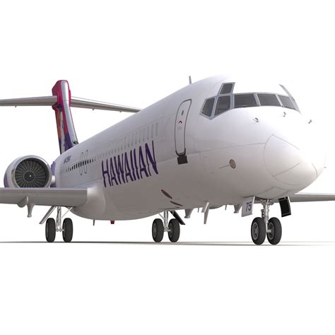 3d модель Boeing 717 200 Hawaiian Airlines Rigged 3d Модель 149 Max