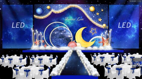 Starry Sky Wedding Ocean Starry Sky Renderings Decors & 3D Models | PSD ...