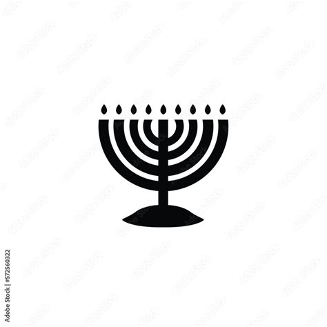 menorah symbol sign vector Stock Vector | Adobe Stock