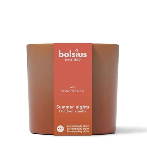 Bolsius Terracotta Glass Summer Nights Outdoor Candle Cm Cn