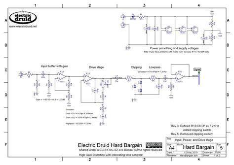 Hard Bargain by Electric Druid - Stomp Box Schematics 