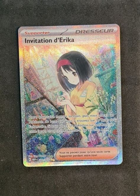 Carte Pokémon Invitation d Erika 203 165 MEW Ecarlate Violet 151 FR