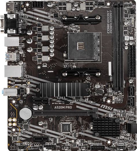 Материнская плата MSI A520M Pro (sAM4, AMD A520, PCI-Ex16) – фото ...