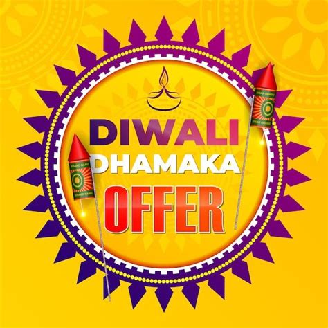 Premium Vector Diwali Dhamaka Offer Creative Sale Banner Design