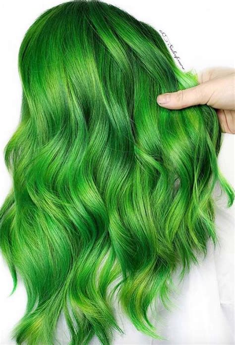 63 Offbeat Green Hair Color Ideas Green Hair Dye Kits To ‘go Green’ In 2020