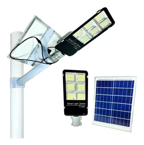 Lampara Solar Led 600w Suburbana Para Alumbrado Exterior Meses Sin