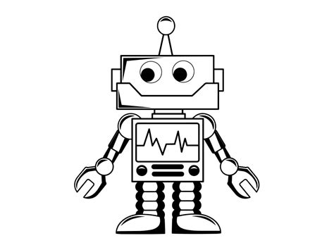 Robot Outline Svg Robot Svg Alien Svg Robot Clipart Robot Files For