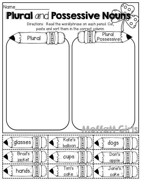 Possessive Plural Nouns Worksheets