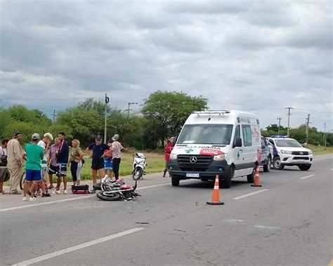 Un Motociclista Sufri Heridas Tras Ser Embestido Por Un Auto Nueva Rioja