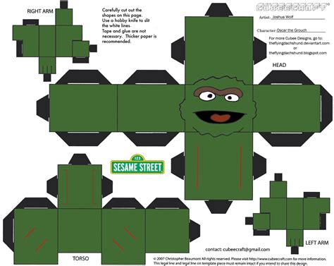 Muppets Oscar Grouch Cubee By Theflyingdachshund On Deviantart