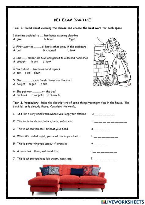 Ket Exam Practice Home And Furniture Worksheet Live Worksheets