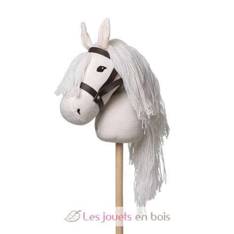 Tête de cheval blanc à chevaucher - ByAstrup - Les jouets en bois