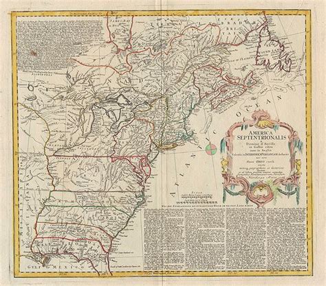 America Septentrionalis Old Map By Homann